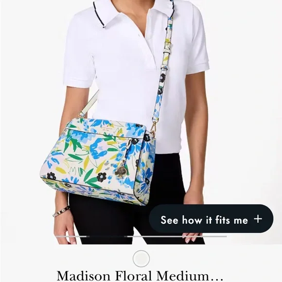 Kate Spade Madison Floral Medium Top Handle Satchel MSRP $429 NWT - Picture 2 of 6